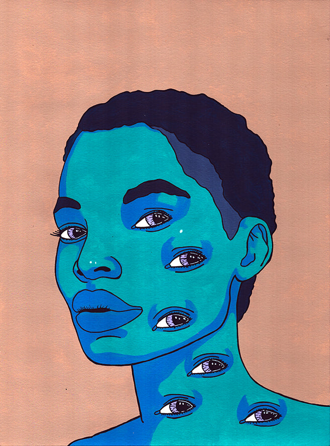 "Seven violet eyes" - Fine art print